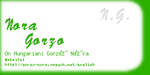 nora gorzo business card